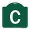 Signmission Designer Series Sign-Sign W/ Letter C, Green & White Aluminum Sign, 18" x 18", GW-1818-22960 A-DES-GW-1818-22960 - alternate 1
